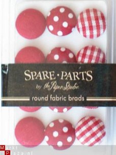 spare-parts fabric brads red