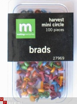 making memories harvest mini circle brads - 1