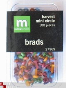 making memories harvest  mini circle brads