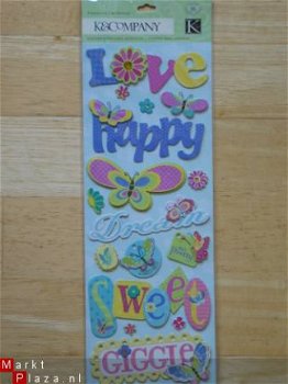 K&Company adhesive chipboard butterflies 2 - 1
