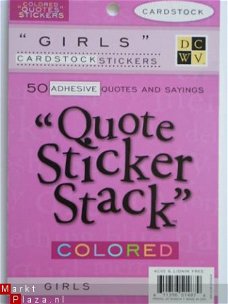 DCWV cardstock stickers girls