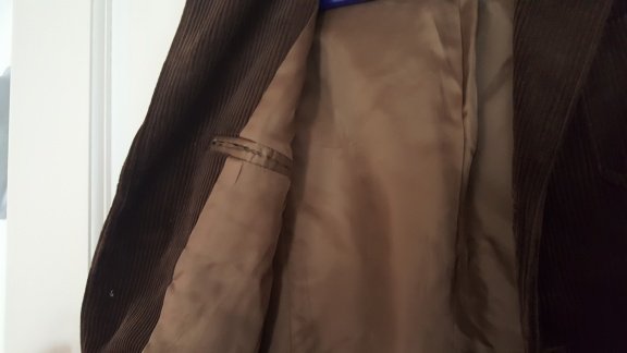 Polo Ralph Lauren donker bruin rib colbert jasje maat 140 - 7