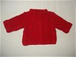 Rood gebreid vest/jasje maat 68/74 nieuw - 1 - Thumbnail
