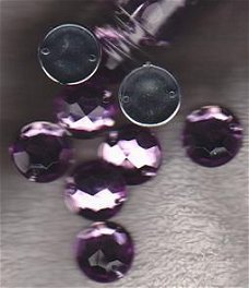 Strasstenen /Knopen Rond Light Amethyst 18mm