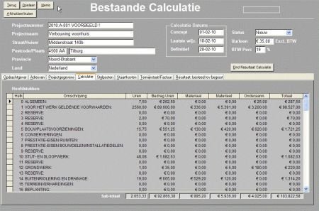 Bouw Calculatieprogramma Bouwcalculatieprogramma Goedkoop - 1