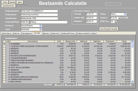 Calculatieprogramma Calculatiesoftware Nagenoeg Gratis !! - 8
