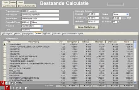Calculatie Software, Calculatiesoftware voor Bouw - 1