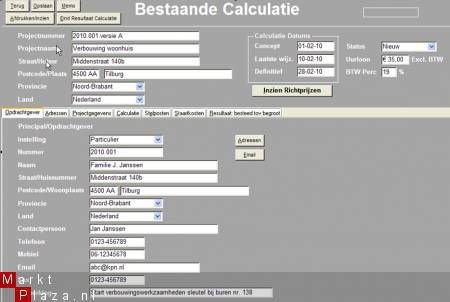 Bouw Calculatieprogramma / sofware - 2