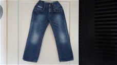 Vingino spijkerbroek jeans maat 122/7 met stoere gespen