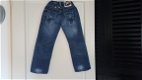 Vingino spijkerbroek jeans maat 122/7 met stoere gespen - 3 - Thumbnail