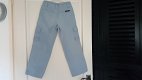 Jeep grijs blauwe worker broek met stoere zakken en bies maat 128 - 2 - Thumbnail