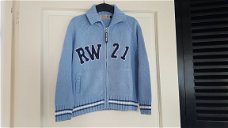River Woods licht blauw tricot vest 128