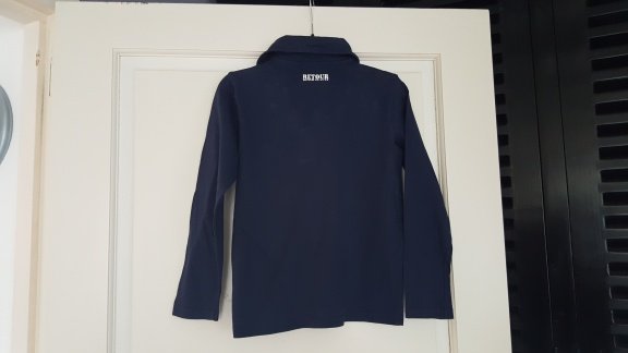 Retour donker blauwe polo trui met grote print 116 nieuw - 5