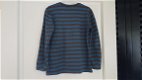 Carbone blauw bruin gestreept shirt longsleeve maat 116 - 3 - Thumbnail