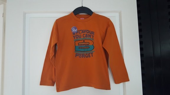 Eager Beaver oranje longsleeve maat 116 - 1