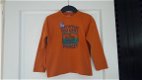 Eager Beaver oranje longsleeve maat 116 - 1 - Thumbnail