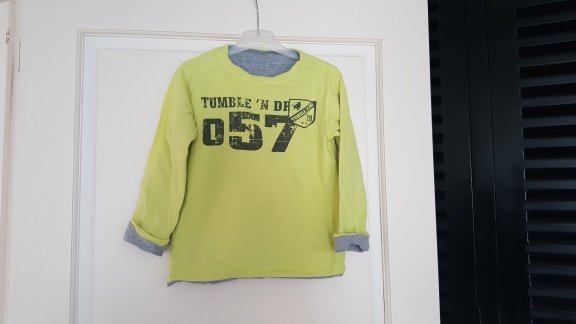 Tumble & Dry grijs geel dubbel shirt maat 116 - 2