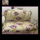 Barok French Sofa Chaumont Flower Zilver Paars - 1 - Thumbnail