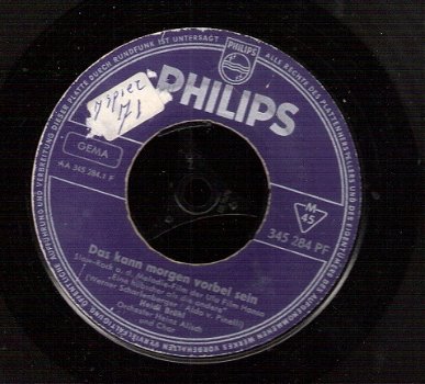 Heidi Brühl - Das Kann Morgen Vorbei Sein - Caballero- vinylsingle 1961 DUITS - 1