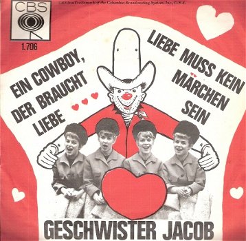Geschwister Jacob - Ein Cowboy der bracht liebe - - Vinylsingle 1965-DUITS - 1