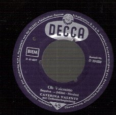 Caterina Valente- Zuviel Tequila & Oh Valentino – vinylsingle 1960 _DUITS