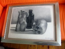 Schedel met fles en torso - Hessel de Boer 1921-2003