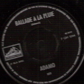 Adamo- Ballade À La Pluie- Ma Tête -1964 vinylsingle- FRANSTALIG - 1