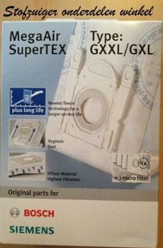 Bosch MegaAir SuperTex Type: GXXL/GXL stofzuigerzakken - 1