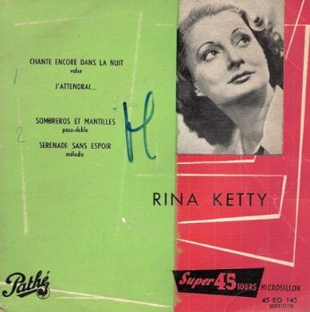 Rina Ketty- EP : Chante Encore Dans La Nuit -Vinyl EP -FRANSTALIG - 1