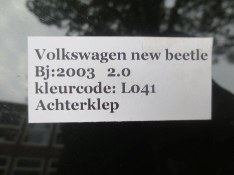 Volkswagen New Beetle 2003 Achterklep Kleurcode L041 - 2