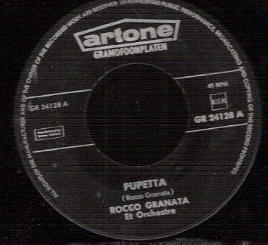 Rocco Granata - Pupetta - Tango D'Amore -Vinylsingle 1962 - DUTCH PRESSING- Origin Italy - 1