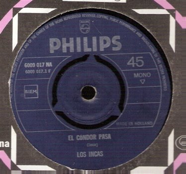 Los Incas - El Condor Pasa - O Cangaceiro - vinylsingle 1970 - DUTCH pressing - LATIN - 1