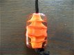 Handgemaakte oranje glashanger aan suede koord NIEUW. - 5 - Thumbnail