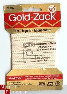 Gold-Zack Lingerie elastiek 5meter op kaart - 1