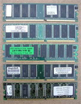 Verschillende geheugenmodules SDRAM/DDR-RAM/DDR2-RAM - 3
