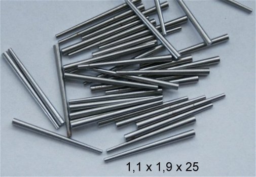100 voorsteekstiften / Conische pennen: nr. 1602 1.30x1.70-17mm € 6.50 - 5