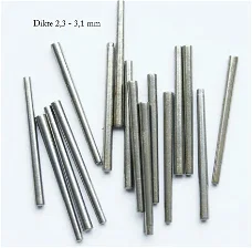 100 voorsteekstiften / Conische pennen: nr. 1202	1.14x1.91-25.4mm  € 6.50