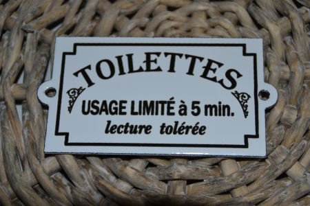 DEURBORJE 'toilettes usage limité' - 1