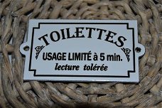 DEURBORJE 'toilettes usage limité'