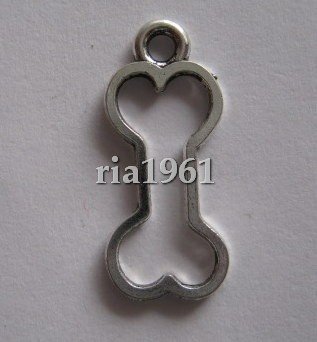 bedeltje/charm dieren : open bot - 25x11 mm - 1