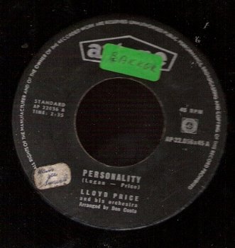 Lloyd Price -Personality- Have You Ever Had the Blues -1959 vinylsingle SOUL R&B - 1
