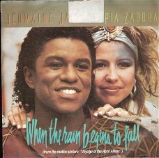 Jermaine Jackson & Pia Zadora- When the Rain Begins to Fall -vinylsingle -Soul R&B