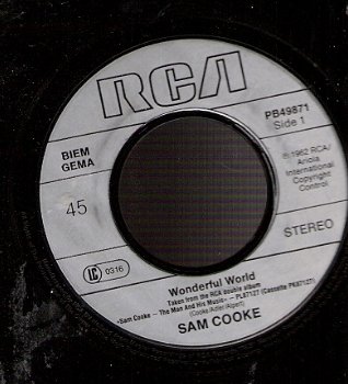 Sam Cooke - Wonderful World-Chain Gang - opnamen 1960/62 -vinylsingle soul R&B - 1