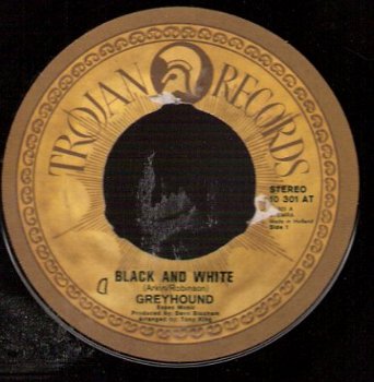 Greyhound - Black and White - Sand in Your Shoes - Reggae vinylsingle - 1