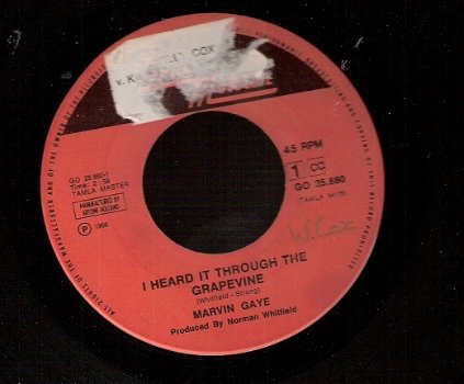 Marvin Gaye - I Heard It Through the Grapevine - MOTOWN soul R&B vinylsingle - 1