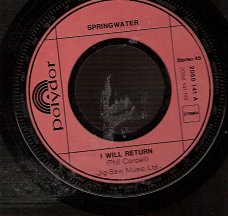 Springwater - I Will Return -Stone Cross-schitterende vinylsingle 70's