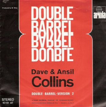 Dave & Ansel Collins - Double Barrel & Double Barrel Version 2 - reggae vinyl single - 1