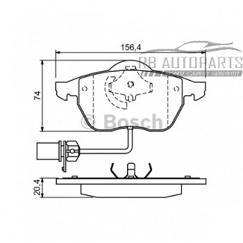 Remblokken Bosch 0 986 424 482 Audi A4 A6 TT VW Passat - 1