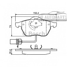 Remblokken Bosch 0 986 424 482 Audi A4 A6 TT VW Passat