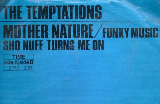The Temptations - Mother Nature - Funky Music Sho Nuff Turns -Motown SoulR&B vinylsingle - 1